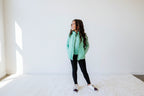 Puffer Vest - Seafoam Green Zip Lined Side Pockets