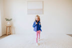 Puffer Vest - Royal Blue Zip Lined Stand Collar