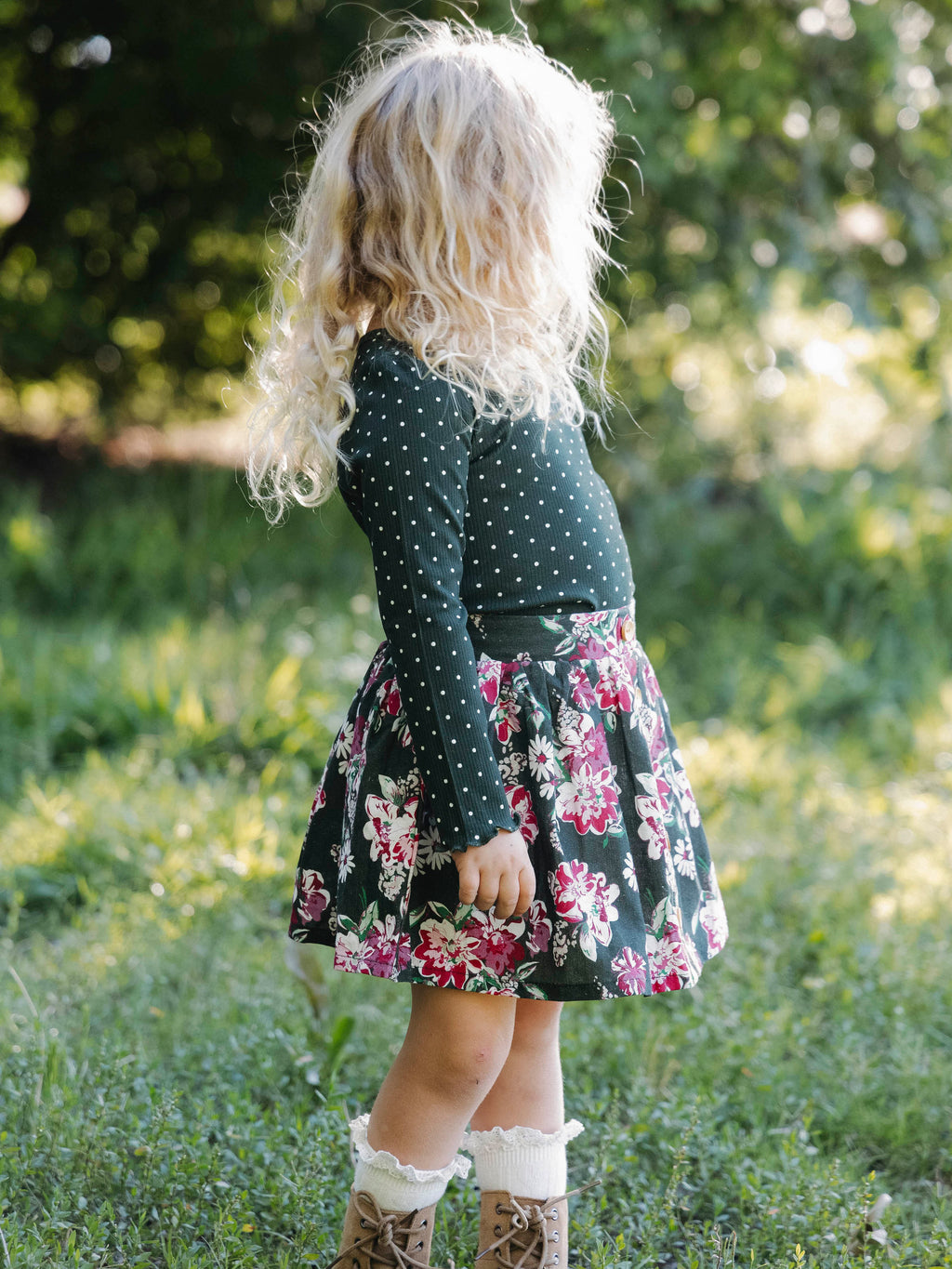 Skort - Thankful Cotton Linen Built-In Shorts Button Front