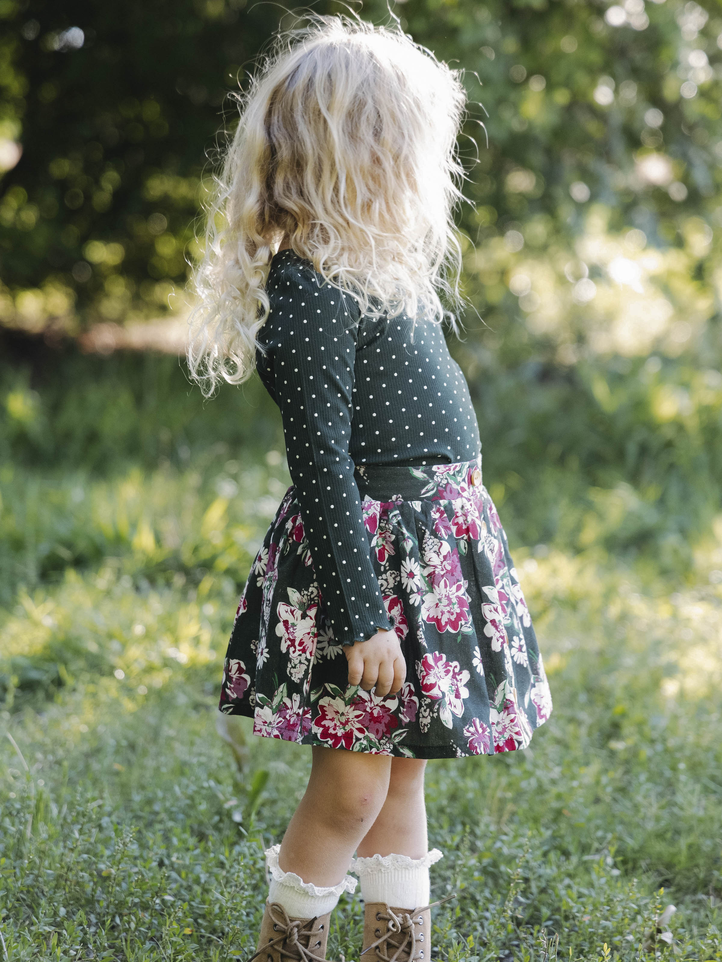 Skort - Thankful Cotton Linen Built-In Shorts Button Front