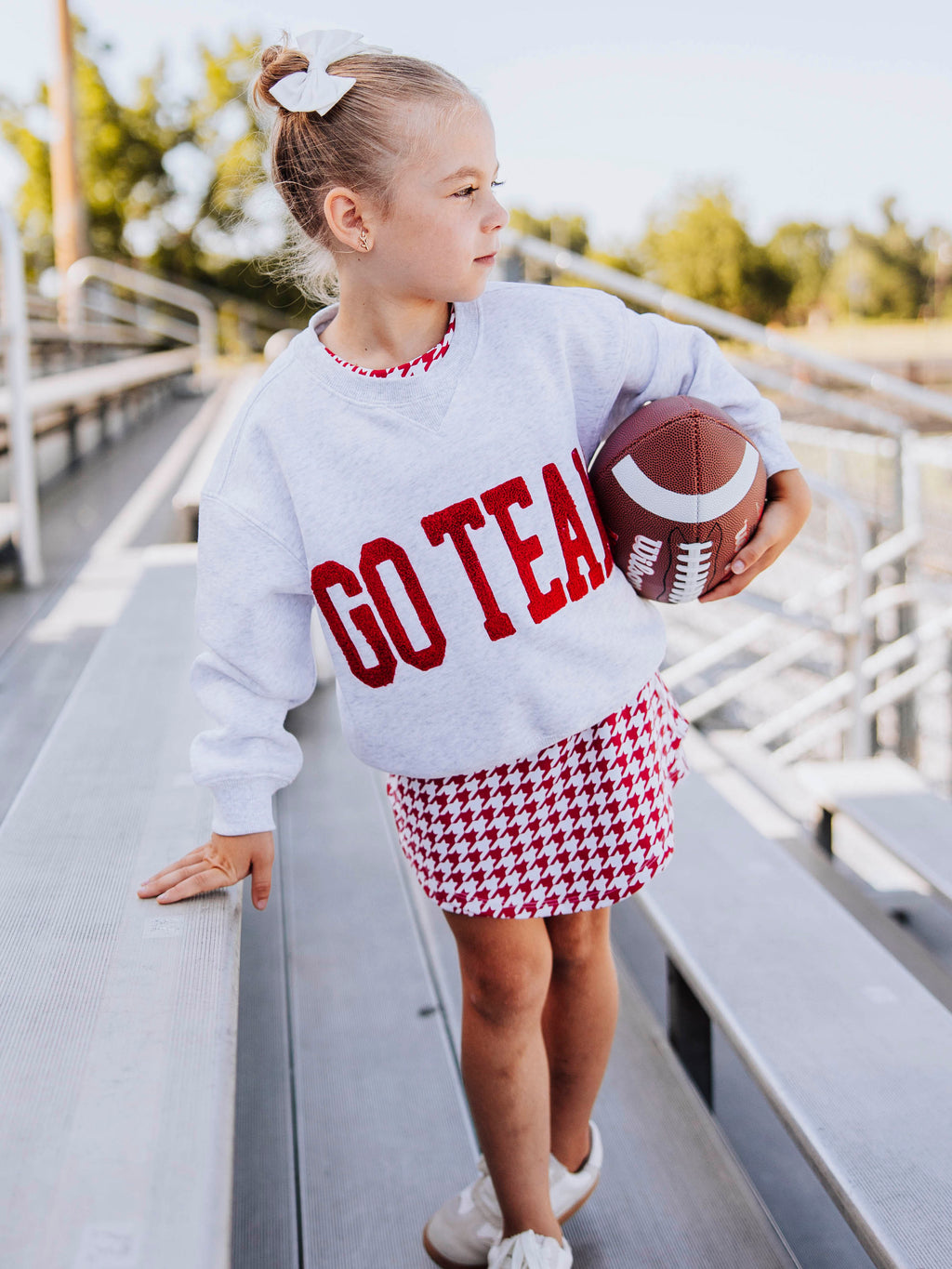 Warm Knit Sweatshirt - Crimson Chenille Heathered Grey