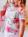 Frilled Sleeve Shirt - Flower Girl Lettuce Edge Cotton