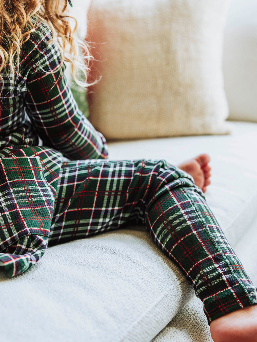 Fitted Ribbed Leggings - Christmas Traditions Elastic Waist