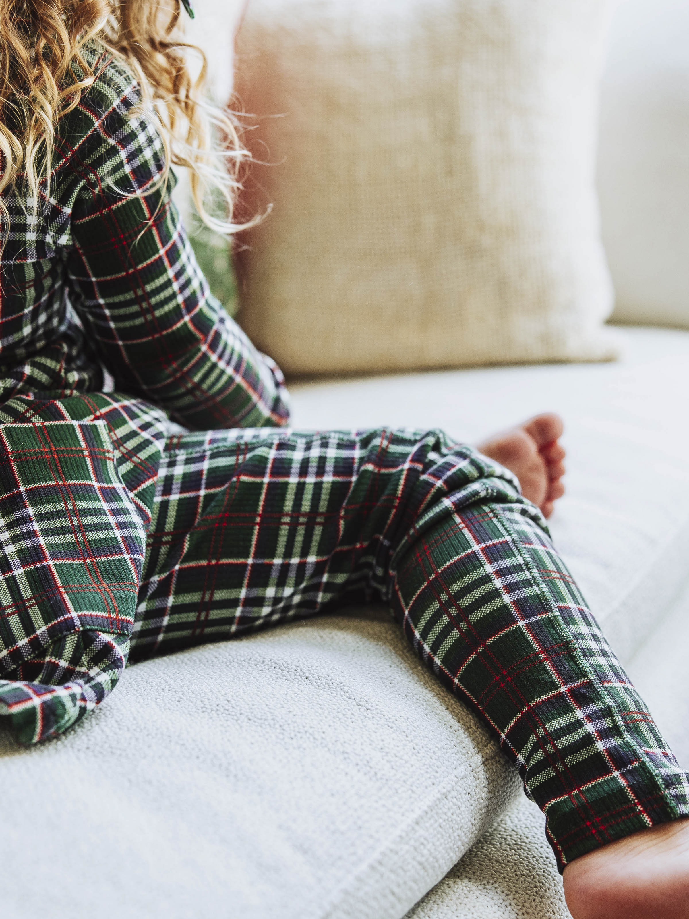 Fitted Ribbed Leggings - Christmas Traditions Elastic Waist