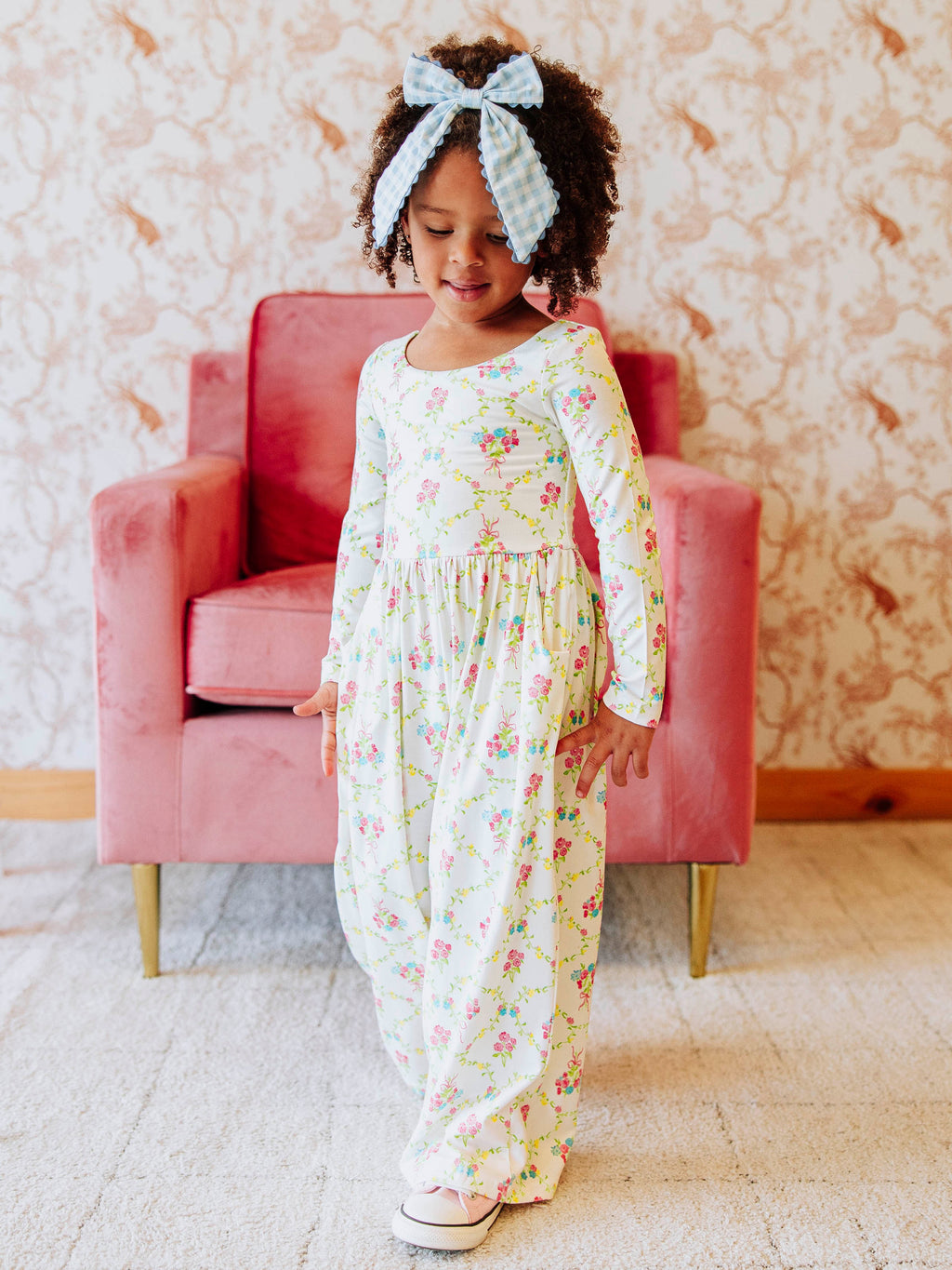 Leggy Romper - Floral Viscose Lined Scoop Pockets