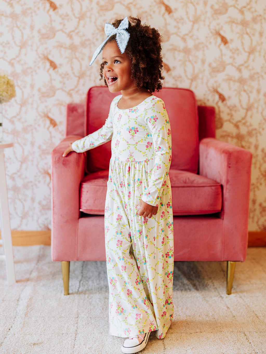 Leggy Romper - Floral Viscose Lined Scoop Pockets