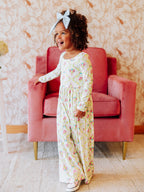 Leggy Romper - Floral Viscose Lined Scoop Pockets