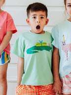 Unisex Graphic Tee - Gifting Crocodile Print Cotton