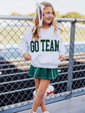Warm Knit Sweatshirt - Deep Green Chenille Crew Neck