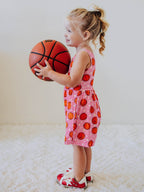 Short Leggy Romper - Basketball Allstars Lined Pockets Scoop