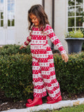 Leggy Romper - Ornaments and Bows Lined Scoop Back Pockets