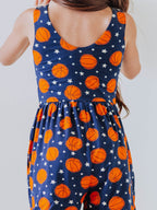Short Leggy Romper - Basketball Allstars Navy Scoop Back
