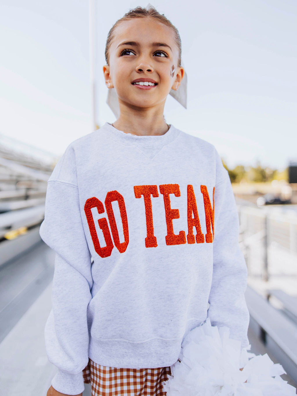Warm Knit Sweatshirt - Burnt Orange Chenille Crew