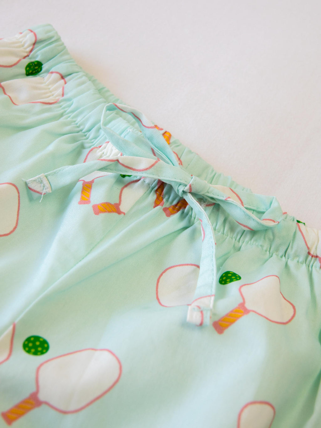 Smocked Dress - Pickleball Cotton Lined Lace Shoulder Ties