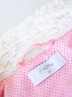 Sherpa Full Zip Jacket - Cream Polyester Mesh Lined Cuffs