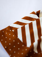 Playdate Dress - Pumpkin Spice Stripe Lined Bodice Buttons
