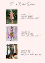 Fitted Ribbed Dress - Fall Nights Plaid Stretch Knit