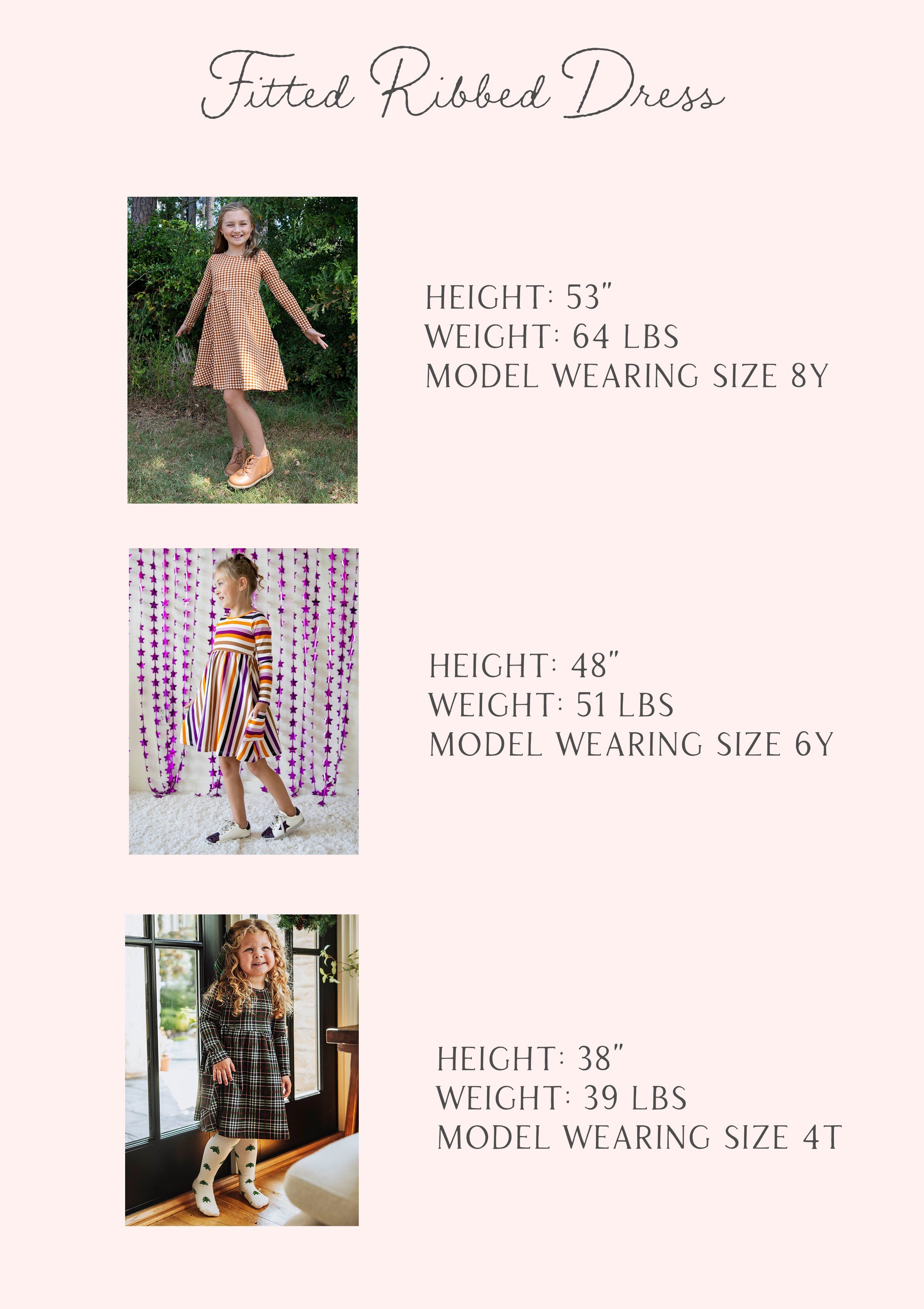 Fitted Ribbed Dress - Fall Nights Plaid Stretch Knit