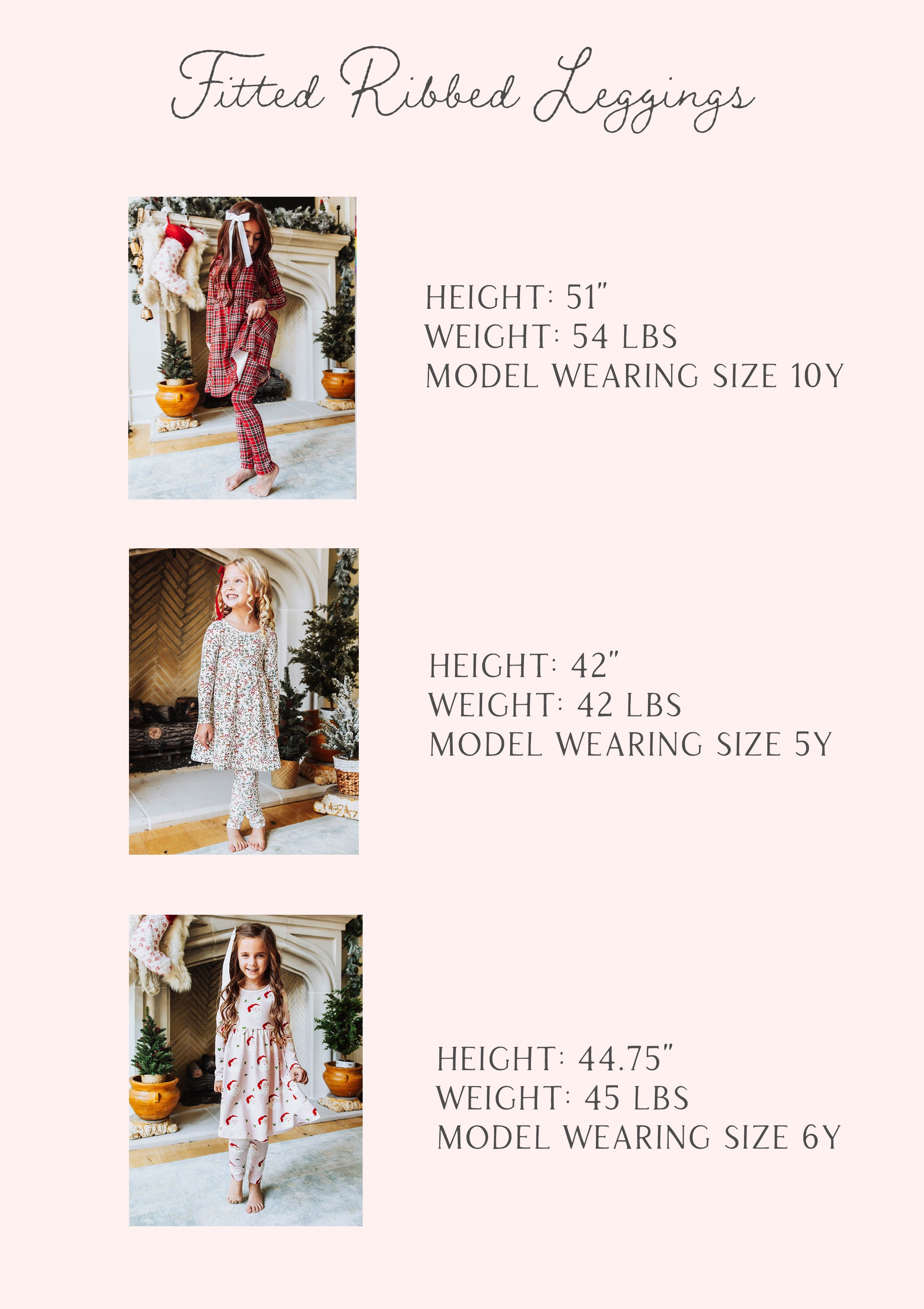 Fitted Ribbed Leggings - Christmas Traditions Elastic Waist