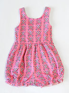 Short Leggy Romper - Baseball Bats Pink Lined Pockets