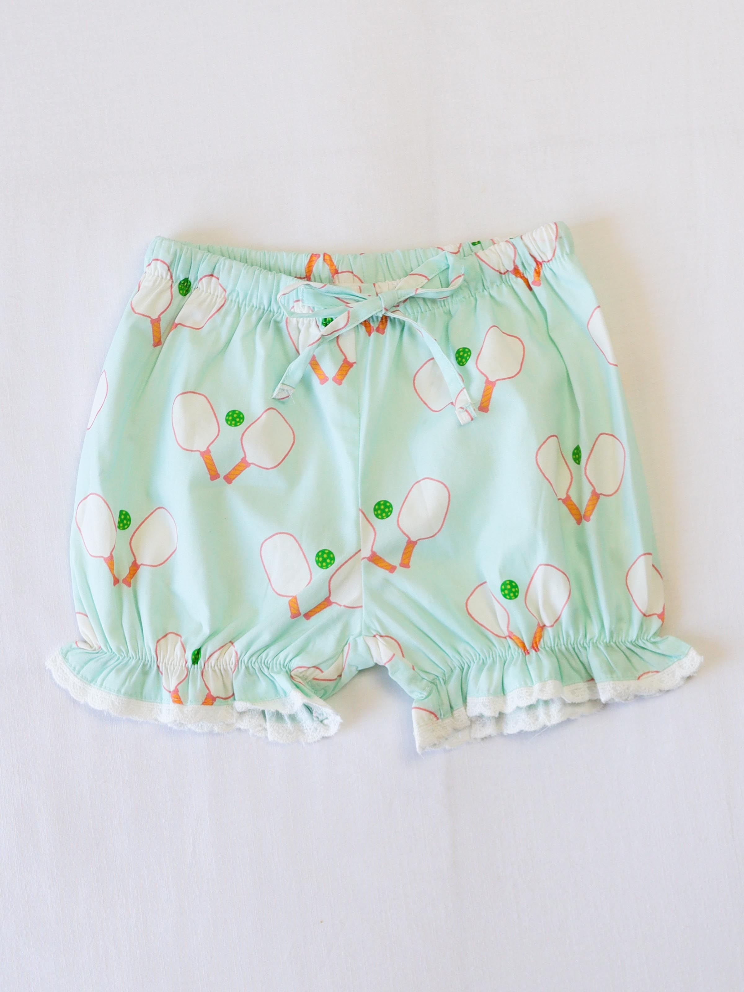 Smocked Dress - Pickleball Cotton Lined Lace Shoulder Ties