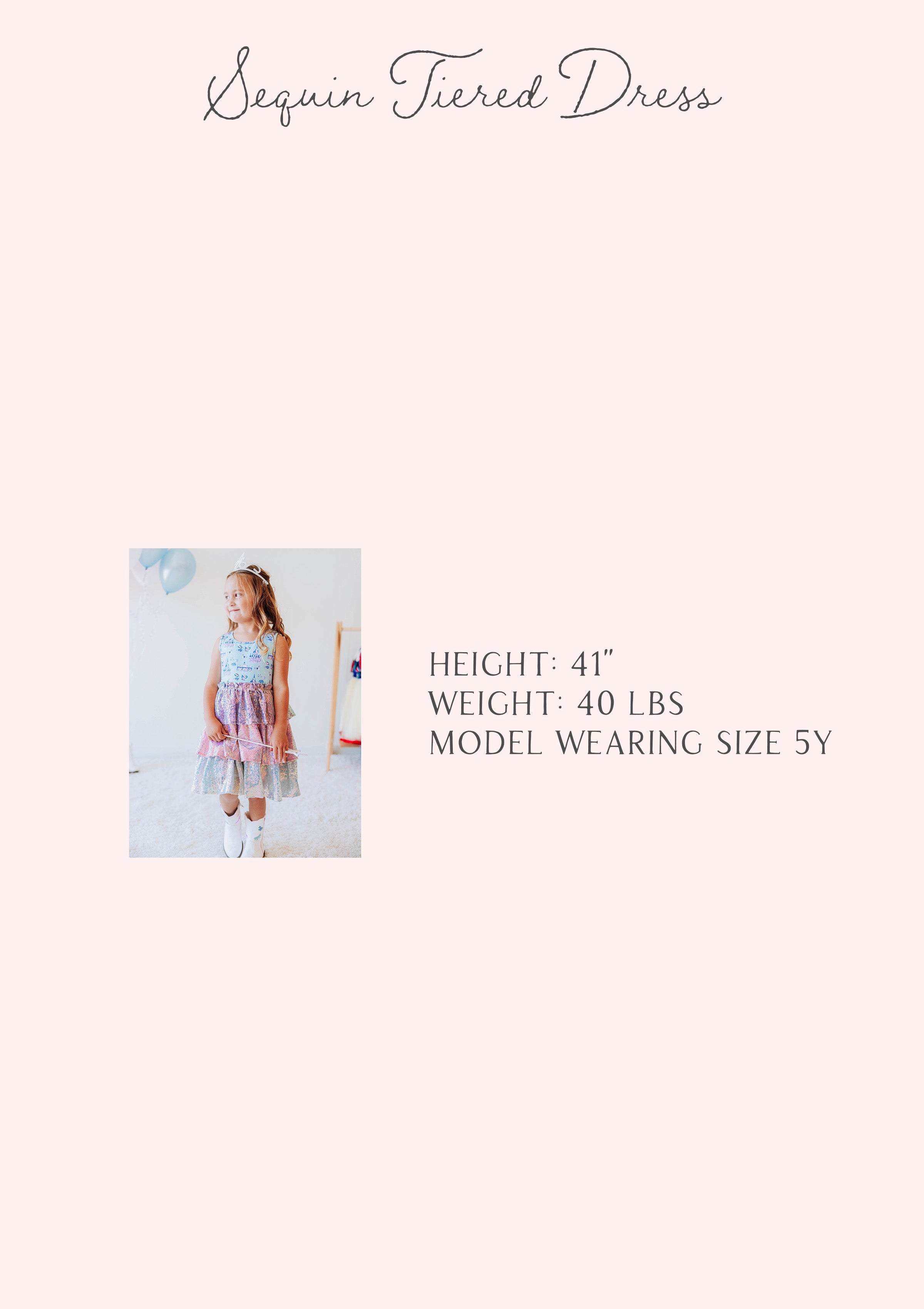 Sequin Tiered Dress - Magical Day Cotton Lined Pastel Sparkle