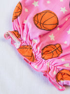 Short Leggy Romper - Basketball Allstars Lined Pockets Scoop
